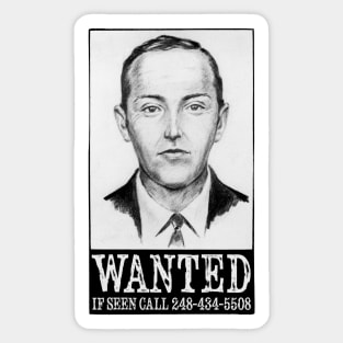 D. B. Cooper Wanted Poster - Call to Get Rick Rolled Sticker